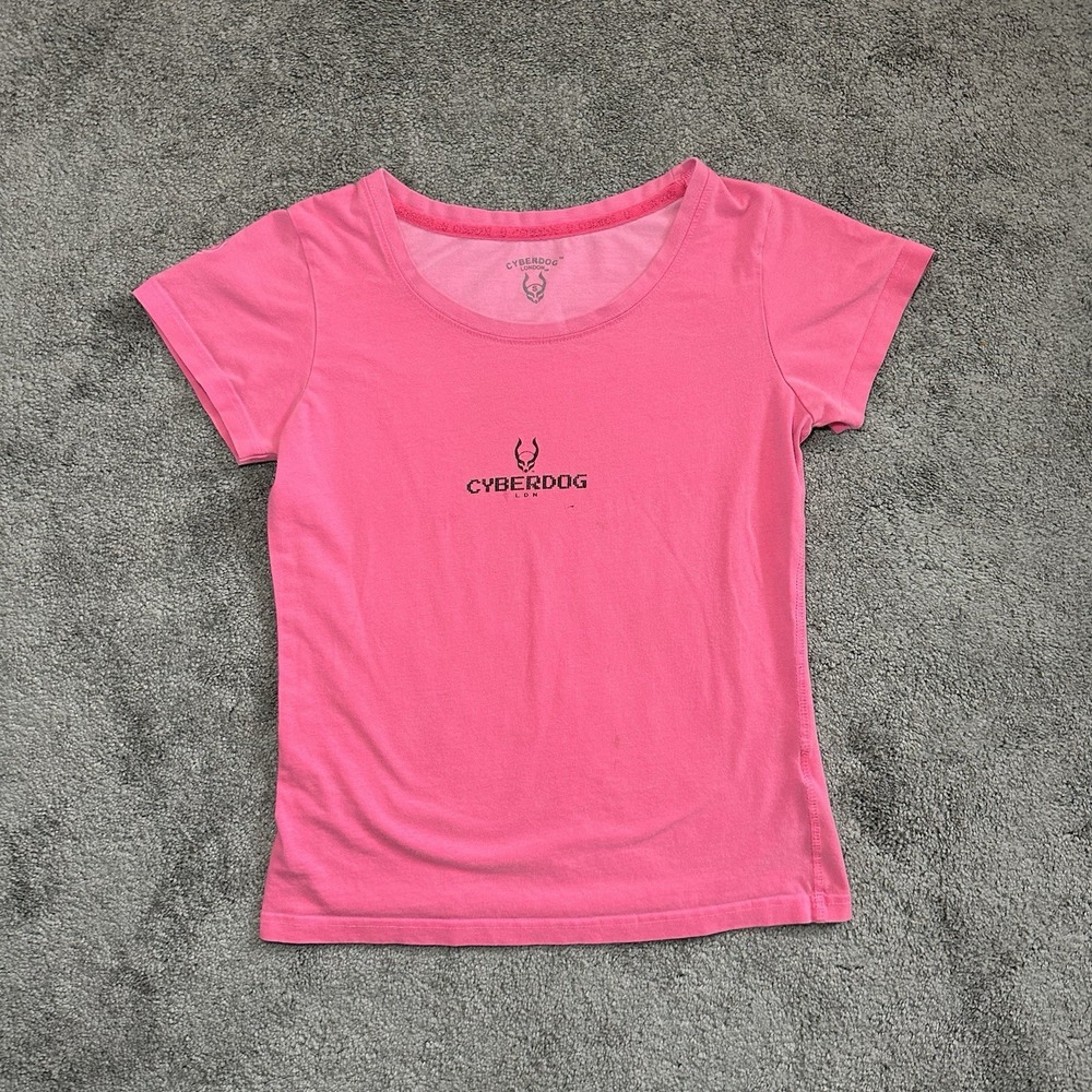 Cyberdog T-Shirt Womens Small Pink Rave Graphic